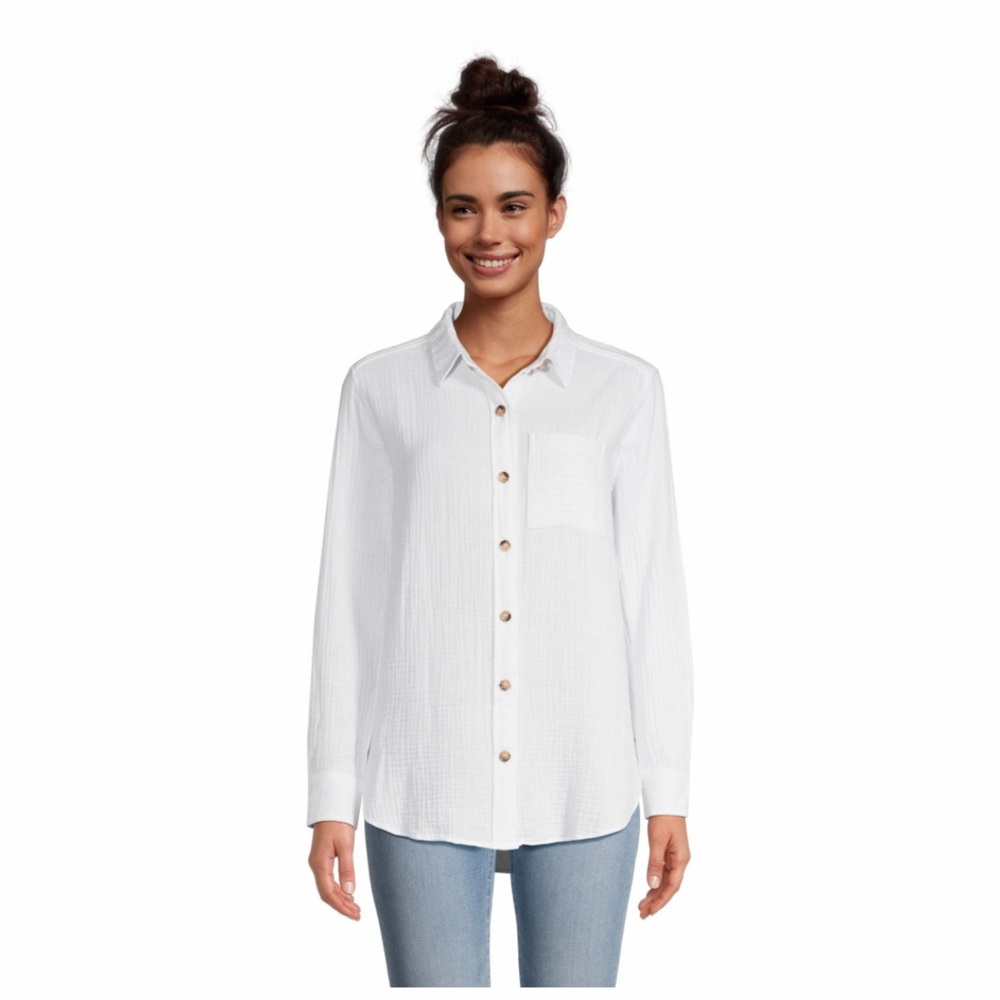 Denver Hayes White Double Layer Gauze Shirt